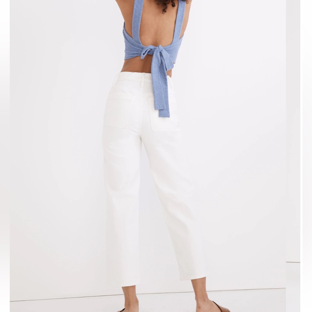 Madewell The Perfect Vintage Wide-Leg Jean in Tile White: Patch Pocket Edition - Picture 2 of 7